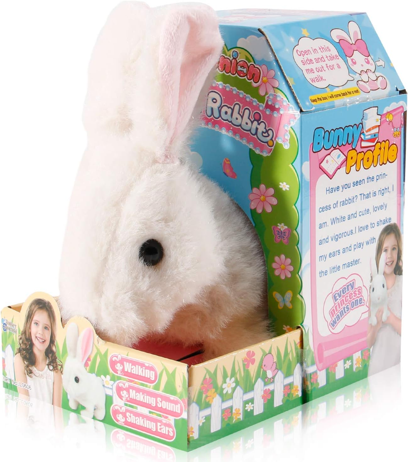 Hopping Bunny Toy Interactive Electronic Pet with Sounds and Movements