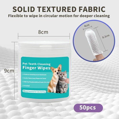 Disposable Dental Finger Wipes For Pets (2 Months Pack)