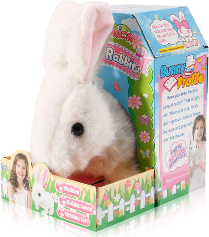 Hopping Bunny Toy Interactive Electronic Pet with Sounds and Movements