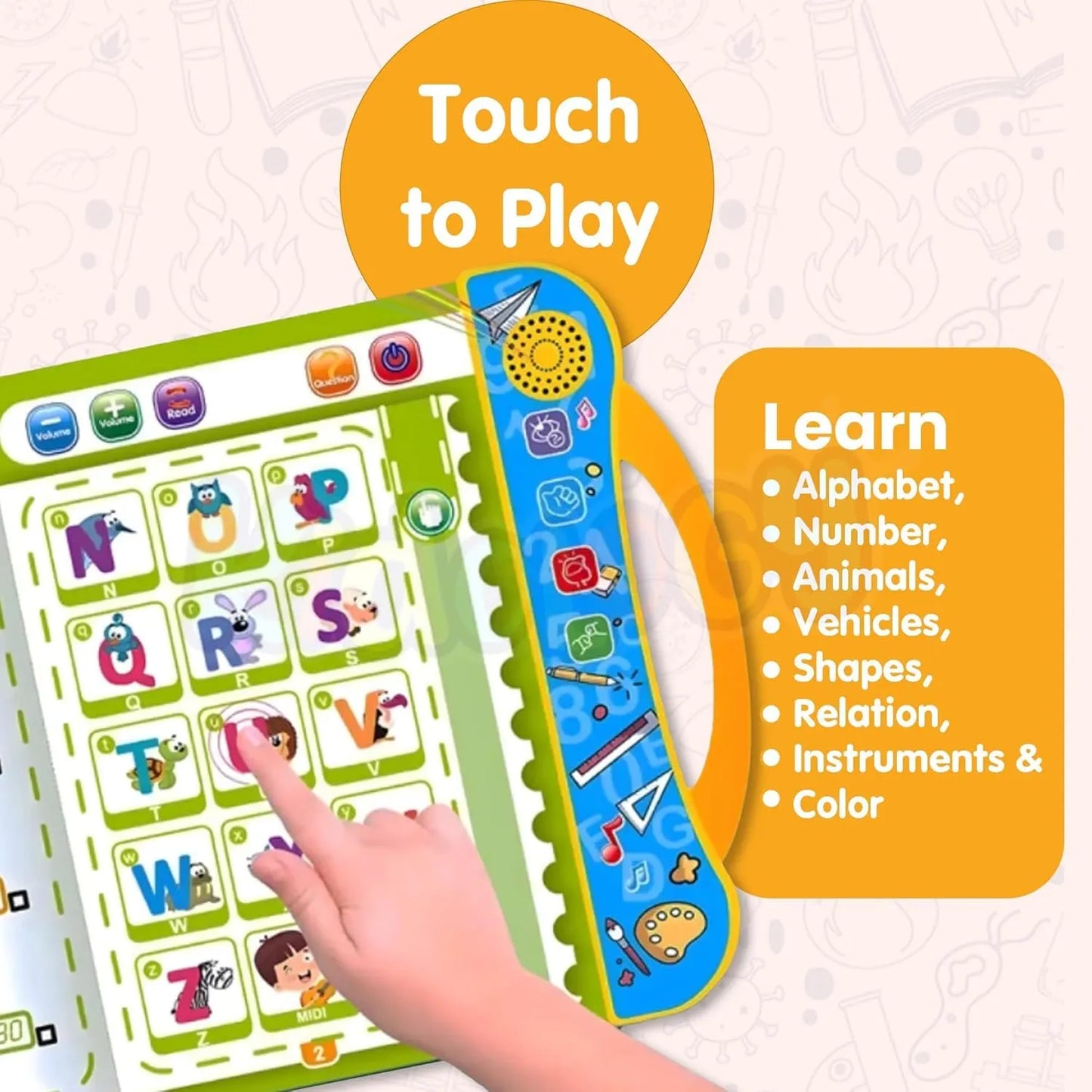 Engage & Educate: Play & Learn Book for Kids | Early Educational Toy for Kids Ages 1 to 5