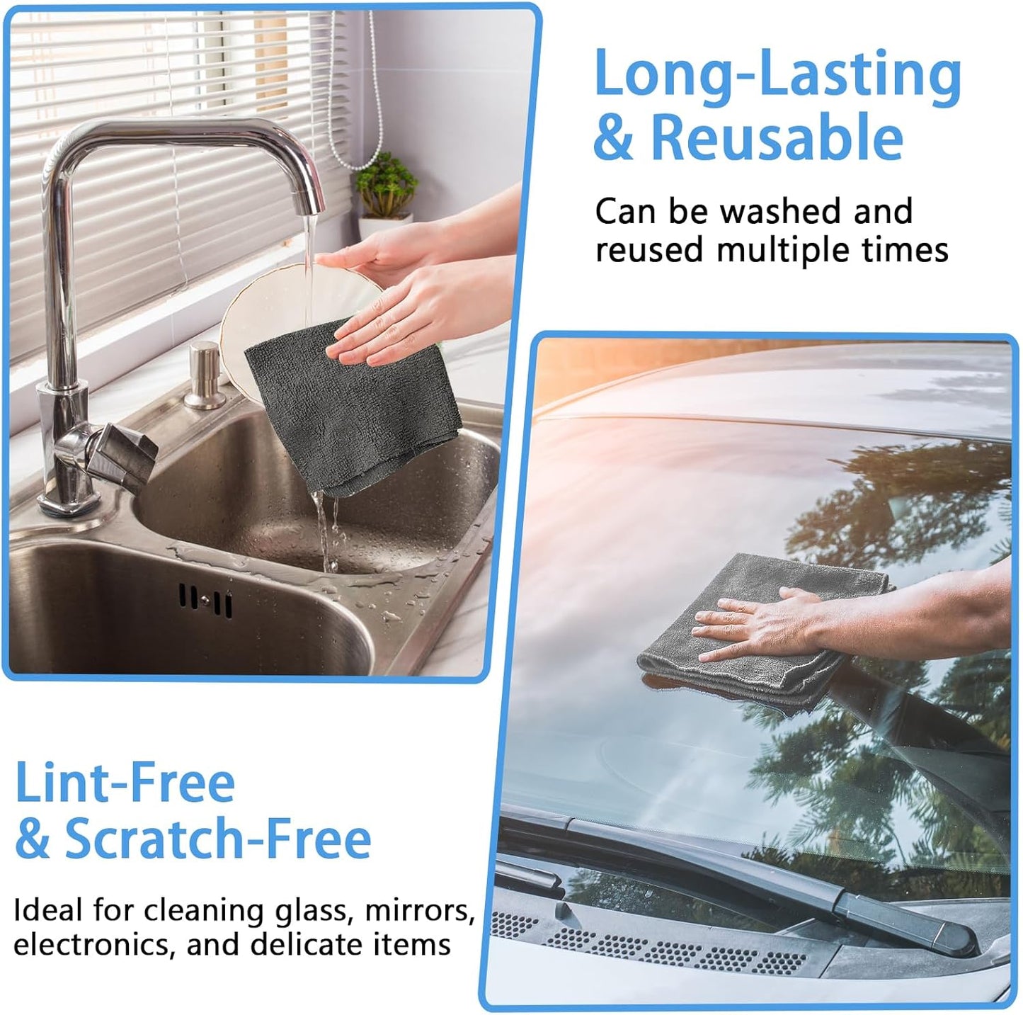 Microfiber Reusable Cleaning Cloth Roll (25 Sheets - 2 Year Pack)