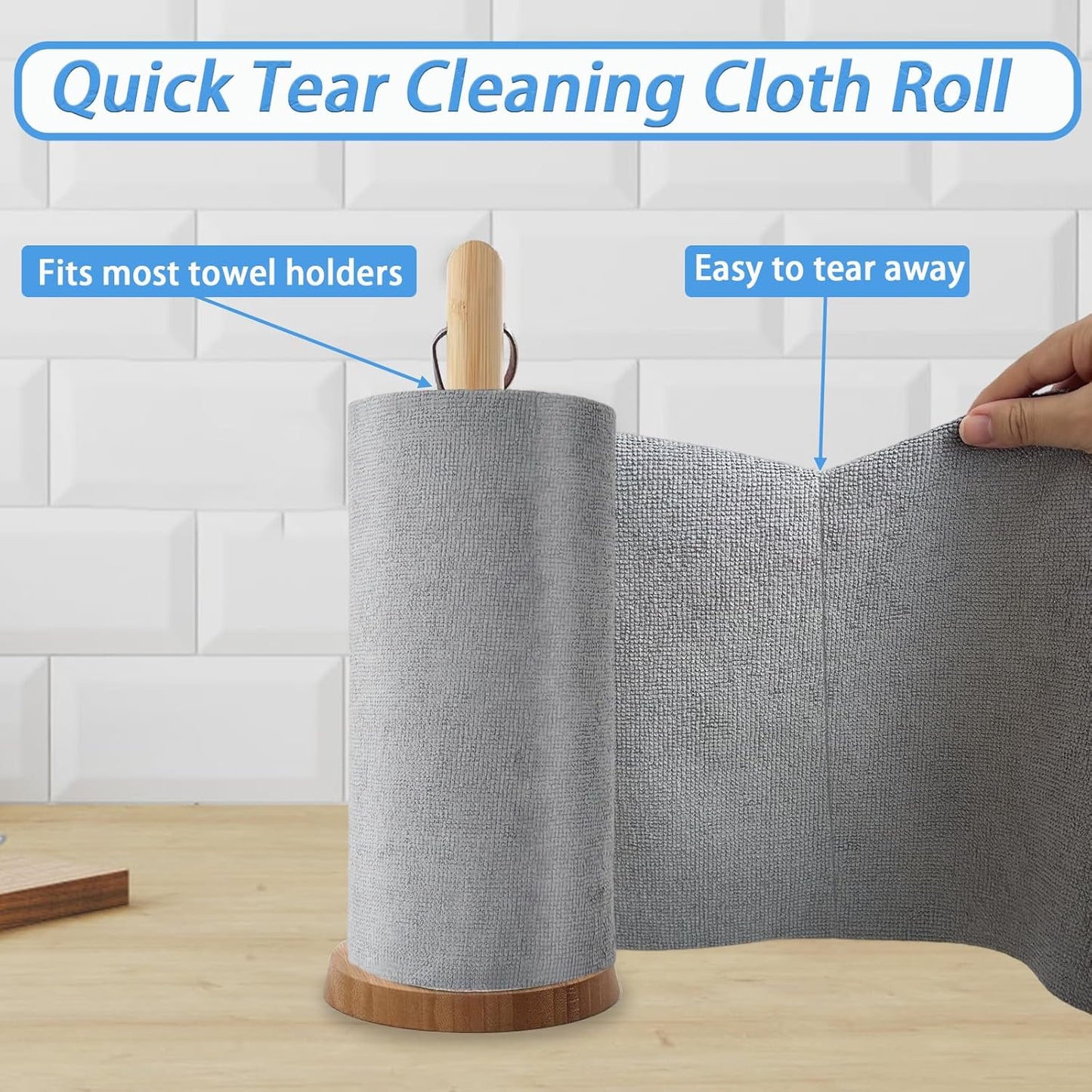 Microfiber Reusable Cleaning Cloth Roll (25 Sheets - 2 Year Pack)