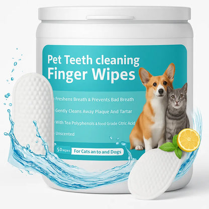 Disposable Dental Finger Wipes For Pets (2 Months Pack)